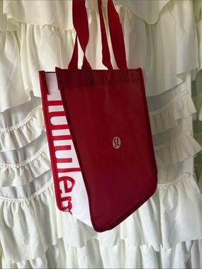 lululemon athletica Red Logo Tote Bag
